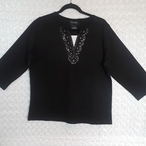 Womens Denim & Co top, size L